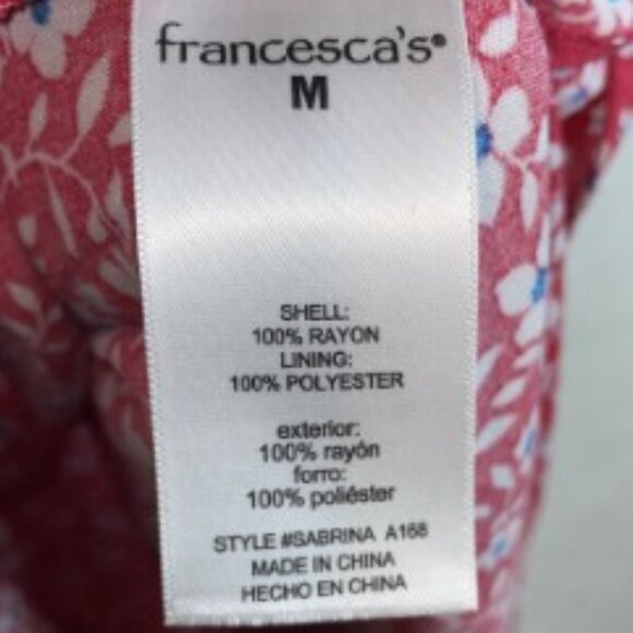 MI AMI FOR FRANCESCA'S FLORAL MIDI DRESS-SLIT FRONT RED, WHITE, BLUE SIZE M NWT - Picture 3 of 9